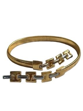 Accessory Accent NYC Vintage Gold and Silver Omega Chain Belt